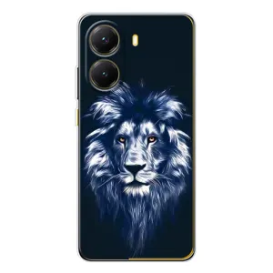 Чехол с картинкой на Xiaomi POCO X7 Pro (Лев - синий)