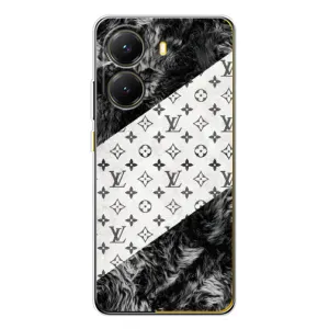 Чохол Стиль Louis Vuitton на Xiaomi POCO X7 Pro (LV на білому)