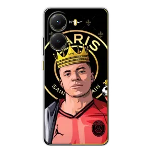 Чехол (TPU) с Футболистом на Xiaomi POCO X7 Pro (Mbappe King)