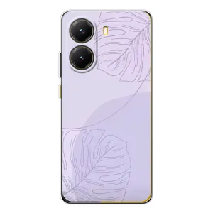 Чехол цветочный дизайн для Xiaomi POCO X7 Pro (Монстера фиолетовая)