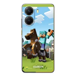 Чохли для Xiaomi POCO X7 Pro (Персонажі МайнКрафт) (На коні)