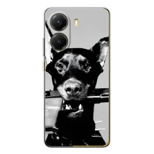 Чехол ДОБЕРМАН для Xiaomi POCO X7 Pro (Опасный доберман)
