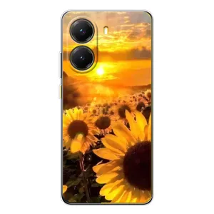 Чехол с Цветами для Xiaomi POCO X7 Pro (поле подсолнухов)