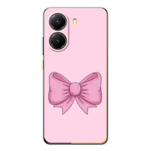 Чехол банты для Xiaomi POCO X7 Pro (Розовый бантик)