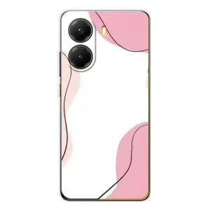 Чехол цветочный дизайн для Xiaomi POCO X7 Pro (Розовый фон)