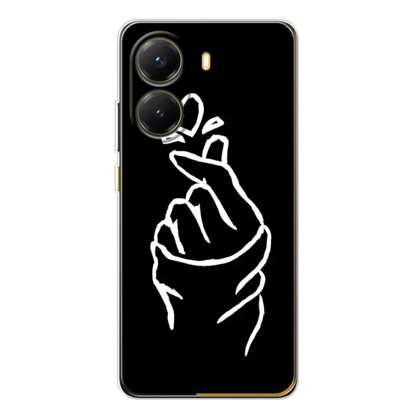 Чехол с рисунком «Сердце на черном» для Xiaomi POCO X7 Pro