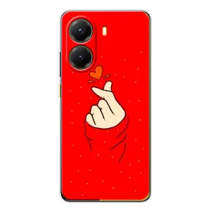 Чохол (Знак сердечка) для Xiaomi POCO X7 Pro (Сердечко на червоному)