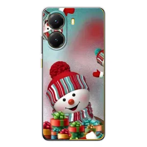 Чехлы на Новый Год Xiaomi POCO X7 Pro (Снеговик в шапке)
