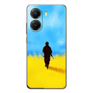 Патриотические Чехлы для Поко Х7 Про (Солдат в поле)