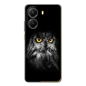 Чехлы с принтом СОВЫ для Xiaomi POCO X7 Pro (Сова на чёрном)