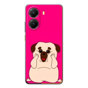 Чехол (ТПУ) Милые собачки для Xiaomi POCO X7 Pro (Веселый Мопсик)