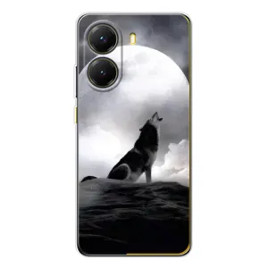 Чехол с Волком на Xiaomi POCO X7 Pro (Волк и луна)