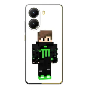 Чохли для Xiaomi POCO X7 Pro (Персонажі МайнКрафт) (Зелений хлопчик)
