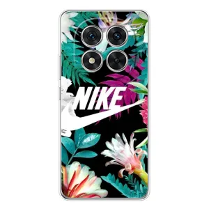 Силиконовый Чехол на Xiaomi POCO X7 с картинкой Nike (Цветочный Nike)