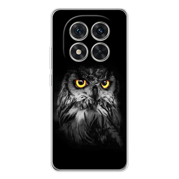 Чехол с рисунком «Сова на чёрном» для Xiaomi POCO X7 Чехол с рисунком «Сова на чёрном» для Xiaomi POCO X7
