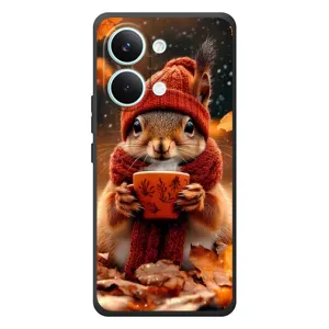 Друкований чохол 'Звірята з кавою' для Xiaomi Poco X8 Pro Max (Білка з кавою)