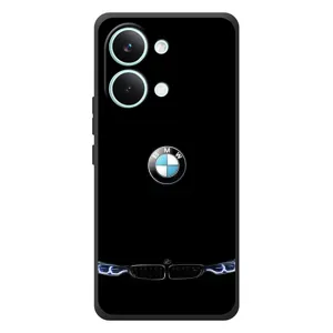 Силиконовый бампер с картинкой машины на Xiaomi Poco X8 Pro Max (Черный BMW)