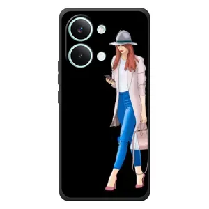 Чехол с картинкой Модные Девчонки Xiaomi Poco X8 Pro Max (Девушка со смартфоном)
