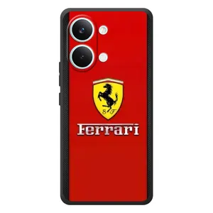 Силиконовый бампер с картинкой машины на Xiaomi Poco X8 Pro Max (Ferrari Logo)