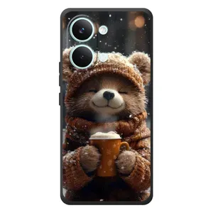 Друкований чохол 'Звірята з кавою' для Xiaomi Poco X8 Pro Max (Ведмедик з кавою)