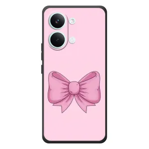 Чехол банты для Xiaomi Poco X8 Pro Max (Розовый бантик)