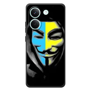 Чехол с Украинской символикой на Поко X8 Про (Анонимус патриот)