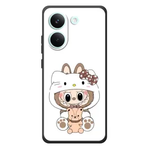 Чохол з принтом Лабубу для Xiaomi Poco X8 Pro (Білий Лабубу)
