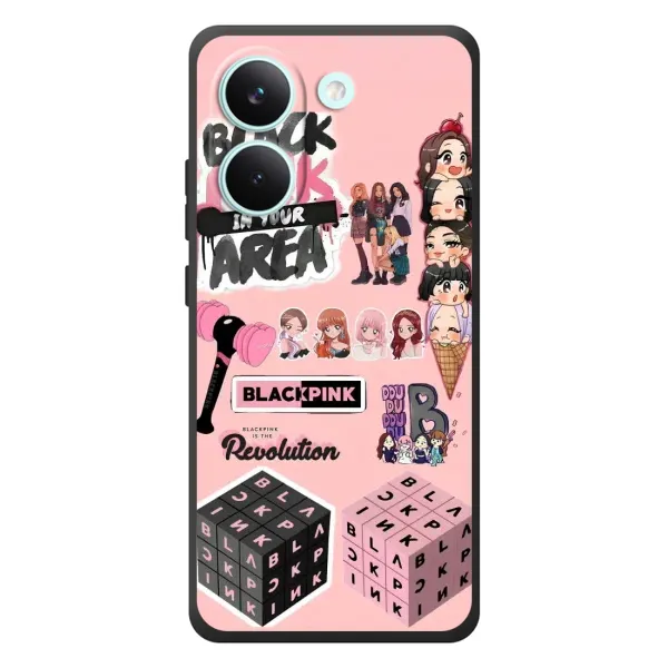 Чехол с рисунком «BLACK PINK коллаж» для Xiaomi Poco X8 Pro Чехол с рисунком «BLACK PINK коллаж» для Xiaomi Poco X8 Pro