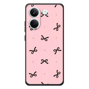 Чехол банты для Xiaomi Poco X8 Pro (Черные бантики)