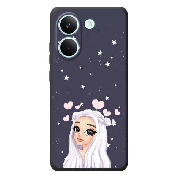 Чехол с рисунком «Девушка и сердечки» для Xiaomi Poco X8 Pro
