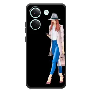 Чехол с картинкой Модные Девчонки Xiaomi Poco X8 Pro (Девушка со смартфоном)