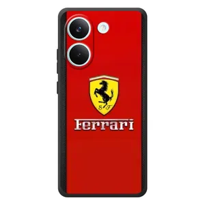 Силиконовый бампер с картинкой машины на Xiaomi Poco X8 Pro (Ferrari Logo)