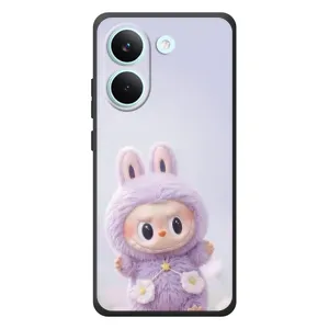 Чохол з принтом Лабубу для Xiaomi Poco X8 Pro (Фіолетовий Лабубу)