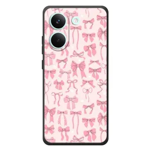 Чехол банты для Xiaomi Poco X8 Pro (Фон бантики)