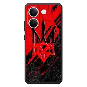 Чехлы УПА (Красно-Чёрный) на Xiaomi Poco X8 Pro (Герб в цвете УПА)
