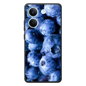 Чехол с изображением вкусной еды для Xiaomi Poco X8 Pro (Голубика)