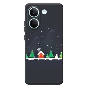 Силіконовий бампер на різдво для Xiaomi Poco X8 Pro (Місто зимове)