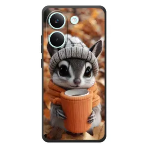 Печатный чехол «Зверята с кофе» для Xiaomi Poco X8 Pro (Грызунчик с кофе)