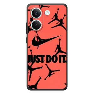 Силиконовый Чехол Nike Air Jordan на Поко X8 Про (Just Do It)