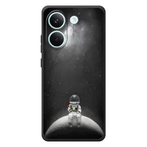 Силиконовый Чехол с принтом "Космонавты" на Xiaomi Poco X8 Pro (Космонавт романтик)