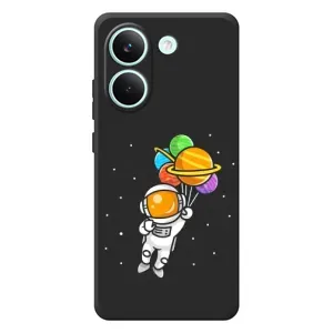 Силиконовый Чехол с принтом "Космонавты" на Xiaomi Poco X8 Pro (Космонавт с шариками)