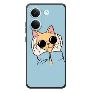 Бампер с изображением Котиков для :Xiaomi Поко X8 Про (КОТИК в очках)