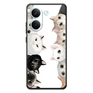 Силиконовый чехол с котиком для Xiaomi Poco X8 Pro (Коты)