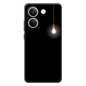 Чехол с картинками на черном фоне для Xiaomi Poco X8 Pro (Лампочка)