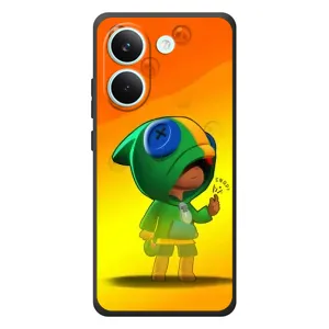 Чехол Бравл Старс для Xiaomi Poco X8 Pro (LEON в кофте)