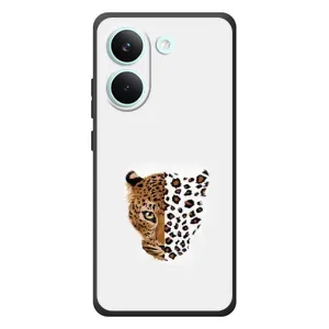 Чехол с леопардовым принтом на Xiaomi Poco X8 Pro (Леопард на белом)