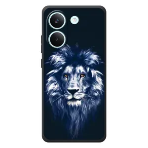 Чехол с картинкой на Xiaomi Poco X8 Pro (Лев - синий)