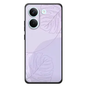 Чохол квітковий дизайн для Xiaomi Poco X8 Pro (Монстера фіолетова)