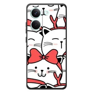 Бампер с изображением Котиков для :Xiaomi Поко X8 Про (Новогодние котики)