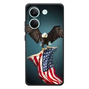 Чехол Флаг USA для Xiaomi Poco X8 Pro (Орел и флаг)